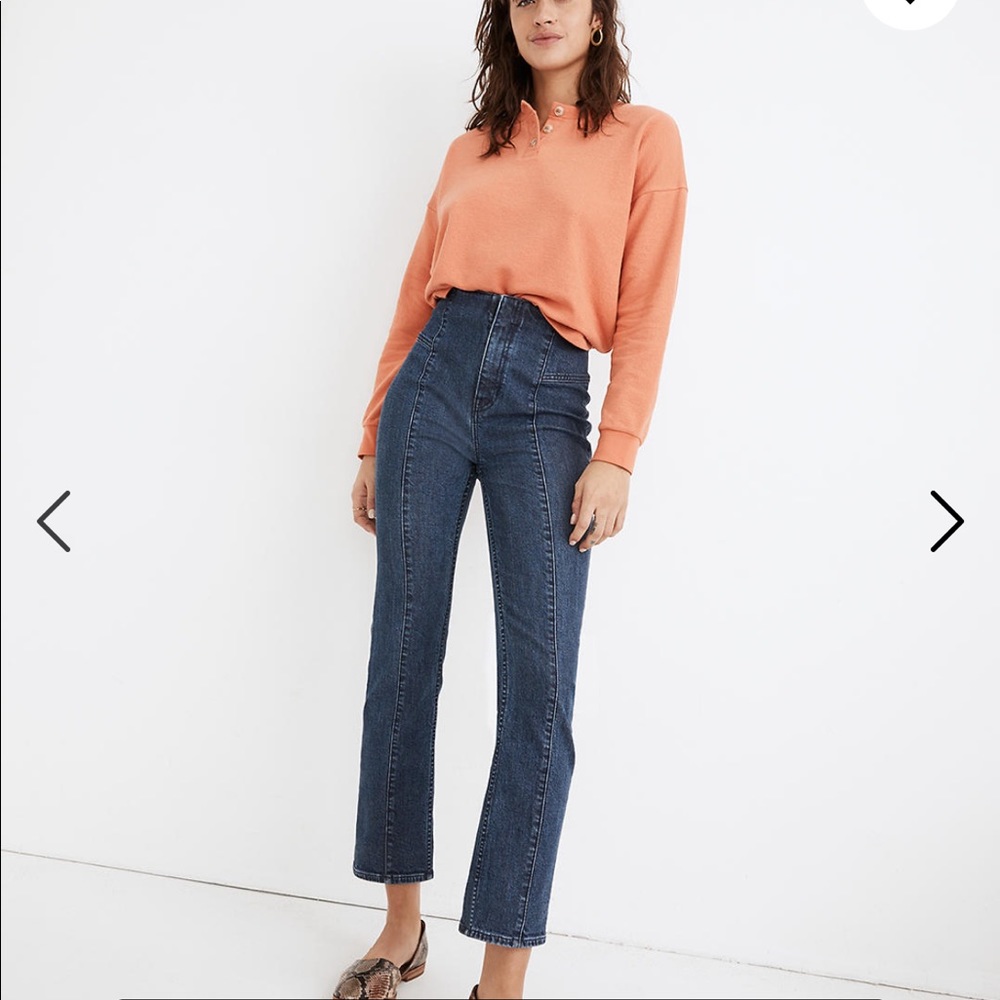 Madewell Slim Demi-Boot Jeans in Reyes Wash: Seamed TENCEL™ Denim Edition